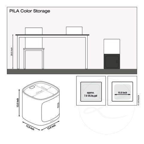 Бокс для зберігання Lechuza PILA Color Storage Бiрюзовий