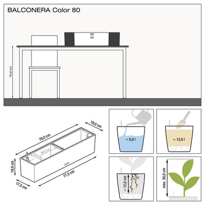Вазон Lechuza Balconera Color 80, білий