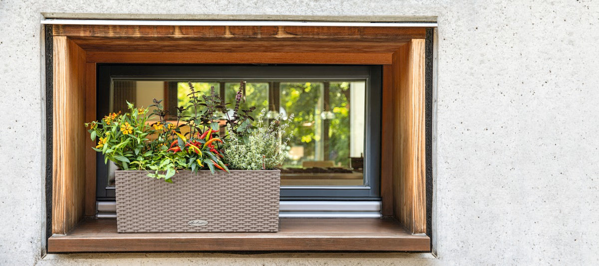 Вазон Lechuza Balconera Cottage 50, пісочно-коричневий