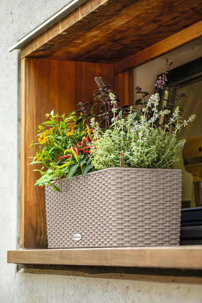 Вазон Lechuza Balconera Cottage 50, пісочно-коричневий