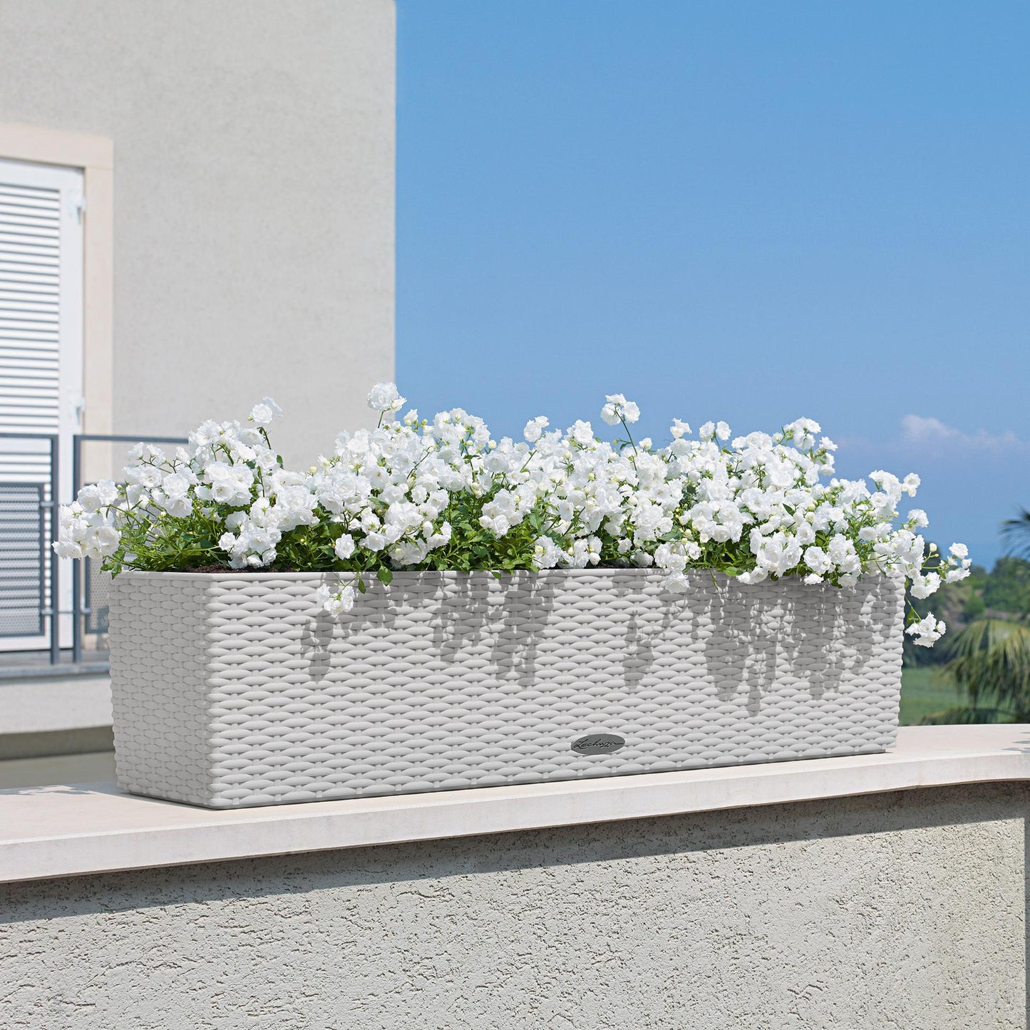 Вазон Lechuza Balconera Cottage 80, білий