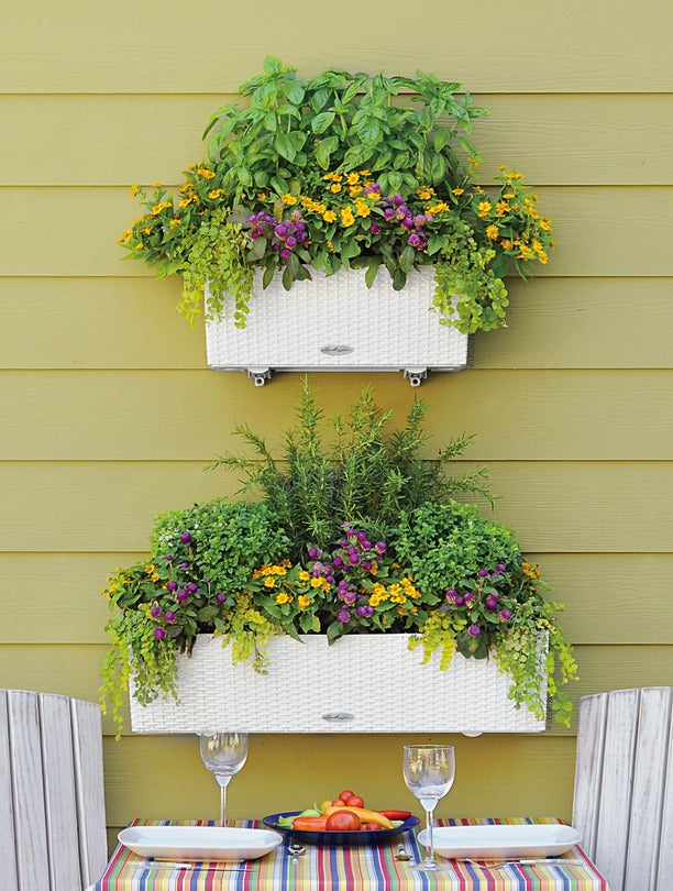 Вазон Lechuza Balconera Cottage 80, білий