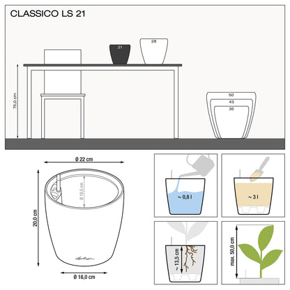 Вазон Lechuza CLASSICO Color LS 21, мускатний
