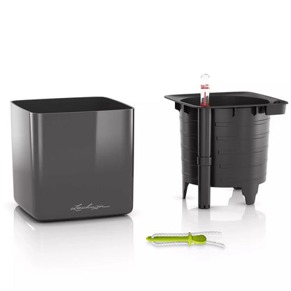 Вазон Lechuza CUBE Glossy 14, червоний