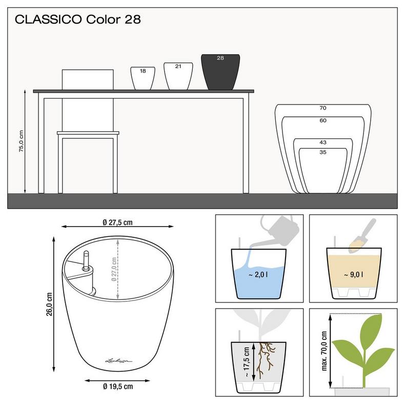 Вазон Lechuza Classico Color 28, пісочно-коричневий