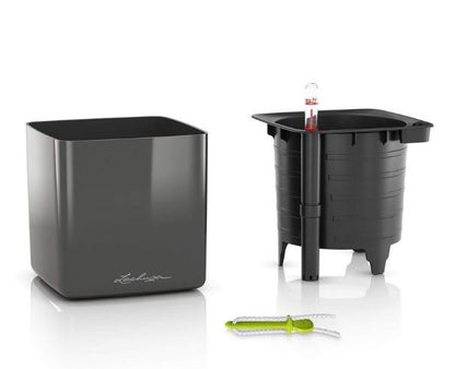 Вазон Lechuza Cube Glossy 16, білий