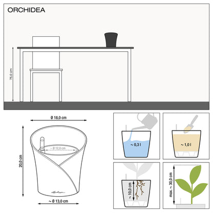 Вазон Lechuza Orchidea 20, білий