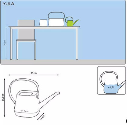 Лійка Lechuza Yula 30x14x22см, білий/сірий