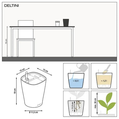 Вазон Mini-Deltini Premium яскраво-червоний
